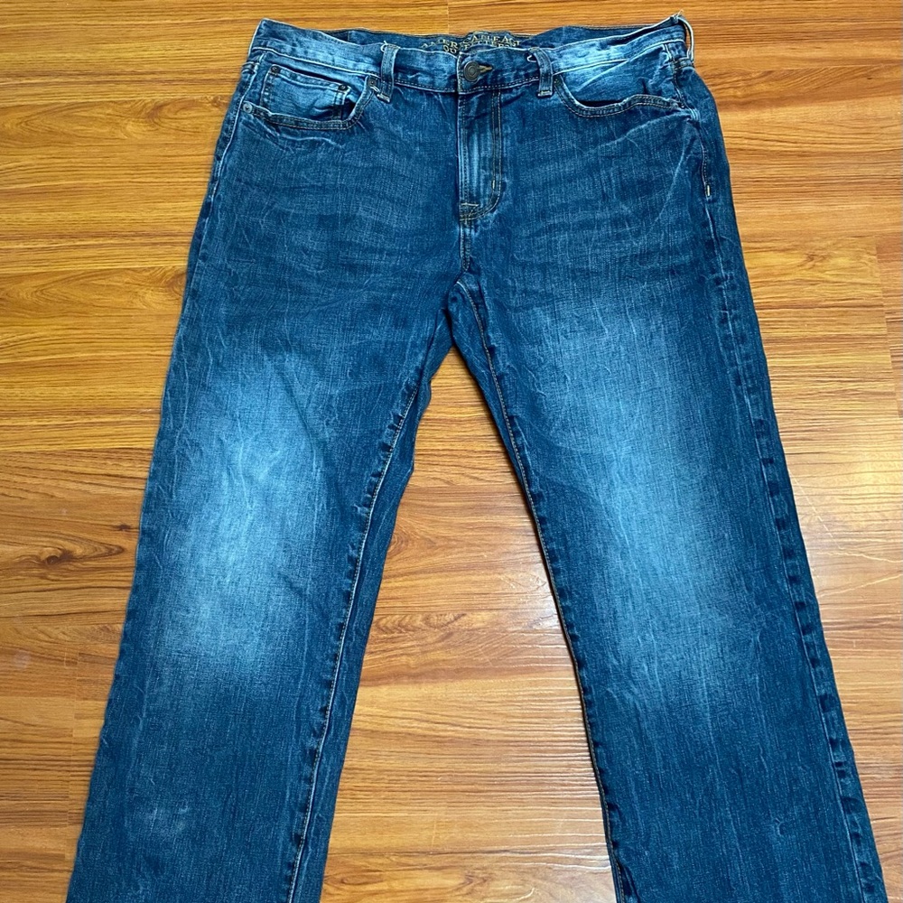 American Eagle Outfitters Dark Blue Straight Jeans 36/34